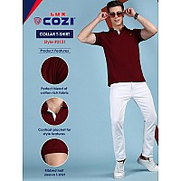 Lux Cozi Pack Of 2 Maroon And Sea Green Regular Fit Half Sleeves Polo Neck Tshirt For Men Polo Casual Tshirt For Men 100 Co