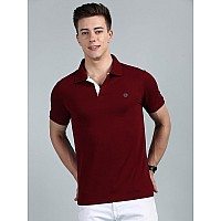 Lux Cozi Pack Of 2 Maroon And Yellow Regular Fit Half Sleeves Polo Neck Tshirt For Men Polo Casual Tshirt For Men 100 Combe