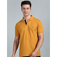 Lux Cozi Pack Of 2 Mustard And Sea Green Regular Fit Half Sleeves Polo Neck Tshirt For Men Polo Casual Tshirt For Men 100 C