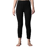 Wearslim Winter Thermal Bottom Underwear For Women Ultra Soft Winter Warmer Inner Wear Johns Pant Lower Zed Black Size 4Xl