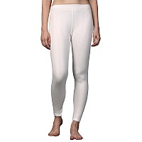 Wearslim Winter Thermal Bottom Underwear For Women Ultra Soft Winter Warmer Inner Wear Johns Pant Lower White Size 4Xl