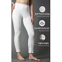 Wearslim Winter Thermal Bottom Underwear For Women Ultra Soft Winter Warmer Inner Wear Johns Pant Lower White Size 4Xl