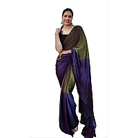 Khunshi creation Ready To Wear 1 Minit Saree New Printed Saree Georgette With Unstitched Blouse Piece (RCM:-243) (Green-Blue)