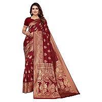 SHIVANAA Womens Jacquard Saree With Blouse PieceSaree For WomenExclusive Saree