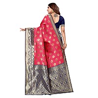 SHIVANAA Womens Jacquard Pink Color Saree With Blouse PieceSaree For WomenGW130