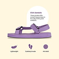 YOHO EVA Sandals for Women | EVA sole | Comfortable cushioned sole with TPR base | Lightweight | Soft skin friendly straps | Adjustable straps | Velcro closure | Vibrant colour options