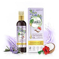 Dabur Vatika Rosemary Hair Growth Oil with Hibiscus & Coconut Oil - 200ml | Stimulates Hair Growth and Thickness | Co-Created with Dermatologist | No Mineral Oil | No Added Fragrance | Animal Test Free