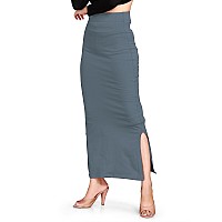 ALYNE Lycra Saree Shapewear Petticoat for Women Womens Blended FullElastic Saree Shapewear L GREY