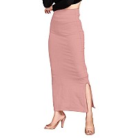 ALYNE Lycra Saree Shapewear Petticoat for Women Womens Blended FullElastic Saree Shapewear S PEACH PINK