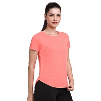 Invincible Womens Open Back Top Coral Color Medium