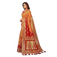 MANOHARI Banarasi Silk Woven Saree With Heavy Embroidery Blouse Piece_Mn1874 - Women, Pink