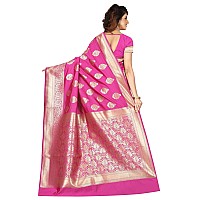 Sugathari Womens Banarasi Saree Pure Kanjivaram Silk Saree Soft new ladies 2023 Design Wear Pattu Sarees Latest Cotton Party Sari collections With Blouse Piece for Wedding sadi (PARI 6 RANI)