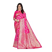 Sugathari Womens Banarasi Saree Pure Kanjivaram Silk Saree Soft new ladies 2023 Design Wear Pattu Sarees Latest Cotton Party Sari collections With Blouse Piece for Wedding sadi (PARI S-2 RANI)