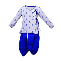 Zingle Boys Kids Ethnic Traditonal Design Pure Cotton Dhoti Kurta Setfull Sleeves Dhoti Dress Set For Casualfestivaloccasiona