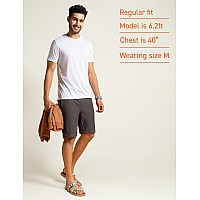 Damensch Breeeze Regular Fit Ultralight Solid Tshirts Shorts For Men Premium Combed Cotton Vortex Blend Superior Gold Finish