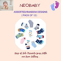 Neobaby Anti Slip Grip Socks For Kids Babies Boys Girls Assortedrandom Designs