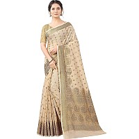 Sugathari Womens Banarasi Saree Pure Kanjivaram Silk Saree Soft new ladies 2023 Design Wear Pattu Sarees Latest Cotton Party Sari collections With Blouse Piece for Wedding sadi (SAM PARI-105 CHICKU)