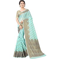 Sugathari Womens Banarasi Saree Pure Kanjivaram Silk Saree Soft new ladies 2023 Design Wear Pattu Sarees Latest Cotton Party Sari collections With Blouse Piece for Wedding sadi (SAM PARI-105 FIROZI)