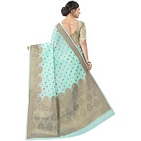 Sugathari Womens Banarasi Saree Pure Kanjivaram Silk Saree Soft new ladies 2023 Design Wear Pattu Sarees Latest Cotton Party Sari collections With Blouse Piece for Wedding sadi (SAM PARI-105 FIROZI)