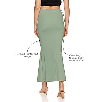 Zornitsa Lycra Saree Shapewear Petticoat For Women Skirts For Women Olive Green M