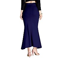 Symvi Cotton Blended Saree Shapewear for Woman L Navy Blue