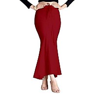 Symvi Cotton Blended Saree Shapewear for Woman XL Maroon