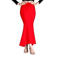 Symvi Cotton Blended Saree Shapewear for Woman 2XL Red