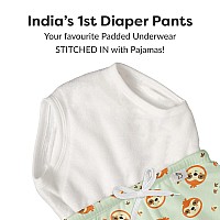 Superbottoms Diaper Pants Baby Pyjamas With Stitched In Padded Underwear Dry Feel Comfort Holds Up To 1 Pee Baby Pants F