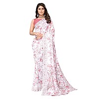 Yashika Womens Trendy Printed Georgette Peach Color Saree with Blouse MaterialAZYSP1LAXMI PEACH