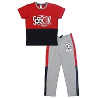 Clothe Funn Boys Coordinate Set Red Ecru Mel 1112 Years