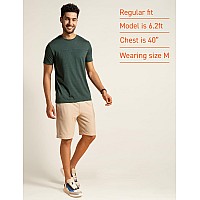 Damensch Breeeze Regular Fit Ultralight Melange Tshirts Shorts For Men Premium Combed Cotton Vortex Blend Superior Gold Finis