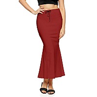 Chetmika Women Saree Shapewear Petticoat Maroon M