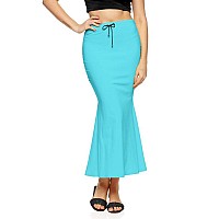 Chetmika Women Saree Shapewear Petticoat Sky Blue XXL