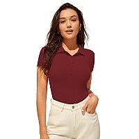 Sugathari Womens Girls Maroon Short Sleeve Top For Women Tops Tshirts For Girls Top 44 Maroon S