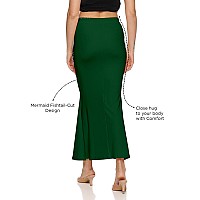 Zornitsa Lycra Saree Shapewear Petticoat For Women Skirts For Women Dark Green M