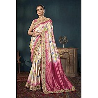 MANOHARI Latest Pattern Hotfix Stone Work Banarasi Saree For Women_Mn1871 - Silk