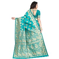 C J Enterprise Womens Pure Kanjivaram Soft Silk Saree Banarasi Design Wear Pattu Sarees Latest Party Cotton Sari collections Wit