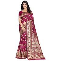 C J Enterprise Womens Pure Kanjivaram Soft Silk Saree Banarasi Design Wear Pattu Sarees Latest Party Cotton Sari collections Wit