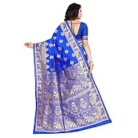 C J Enterprise Womens Pure Kanjivaram Soft Silk Saree Banarasi Design Wear Pattu Sarees Latest Party Cotton Sari collections Wit