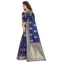 C J Enterprise Womens Pure Soft Kanjivaram Silk Saree Banarasi Design Wear Pattu Sarees Latest Party Cotton Sari collections Wit