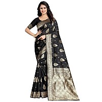 C J Enterprise Womens Pure Soft Kanjivaram Silk Saree Banarasi Design Wear Pattu Sarees Latest Party Cotton Sari collections Wit