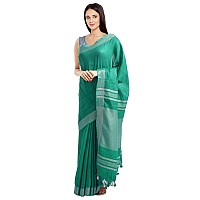 SheenKraft Womens Linen Blend Bhagalpuri Saree with Blouse Piece (Mint_Green)