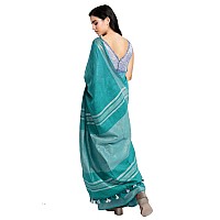 SheenKraft Womens Linen Blend Bhagalpuri Saree with Blouse Piece (Mint_Green)