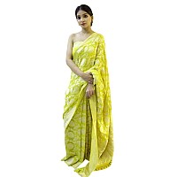 Yashika Womens Fancy Banarasi Kanjivaram Art Silk Saree with Blouse Pieces||Lemon Coloured Kanjivaram Saree|| AZ-YS-OG-CUBE LEMON