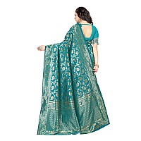 C J Enterprise Womens Pure Soft Kanjivaram Silk Saree Banarasi Design Wear kanchipuram Pattu Sarees Latest Party Cotton Sari With Blouse Piece for Wedding sadi new ladies 2023 2024 (Pari164 Rama)