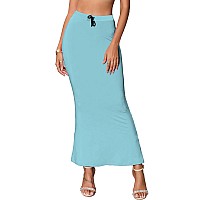 Sugathari Traditional Sea Green Micro Fiber Solid Saree Shapewear for Women SW FISHCUT SEA XL