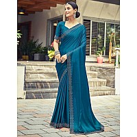 Satrani Womens Silk Saree 3431S290NTeal