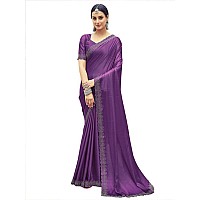 Satrani Womens Silk Saree 3431S284NDark Purple