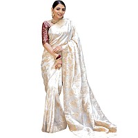 C J Enterprise Womens Banarasi Saree Pure Kanjivaram Silk Saree Soft Design Wear Pattu Sarees Latest Cotton With Blouse Piece Ka