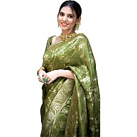 C J Enterprise Womens Banarasi Saree Pure Kanjivaram Silk Saree Soft Design Wear Pattu Sarees Latest Cotton With Blouse Piece Ka